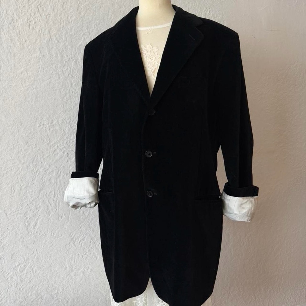 Salvatore Ferragamo Black Velvet Blazer
